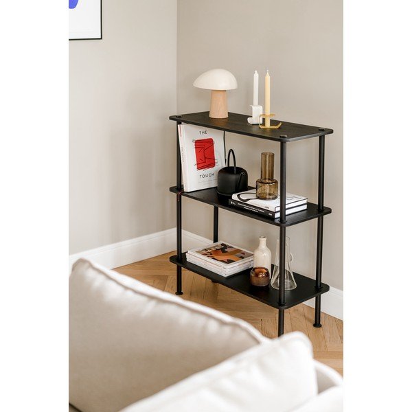 Čierny regál v dekore duba 80x90,5x35 cm Teidi – noo.ma-image-3