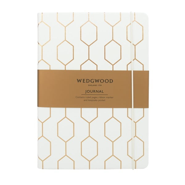 Biely zápisník A5 Portico Designs Wedgwood, 150 stránok