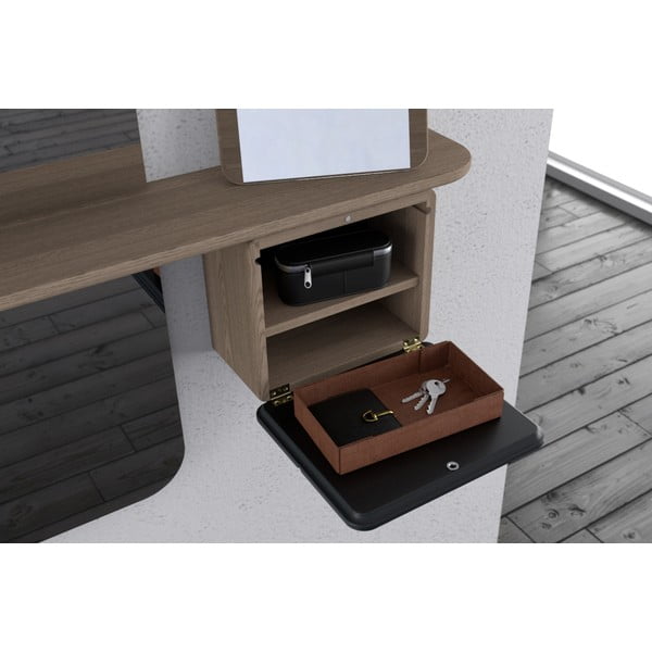 Predsieňová zostava v dekore duba v antracitovo-prírodnej farbe One More Look – UMAGE-image-1