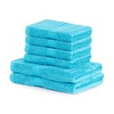 Modré froté uteráky a osušky v súprave 6 ks s prímesou bambusu Bamby – DecoKing