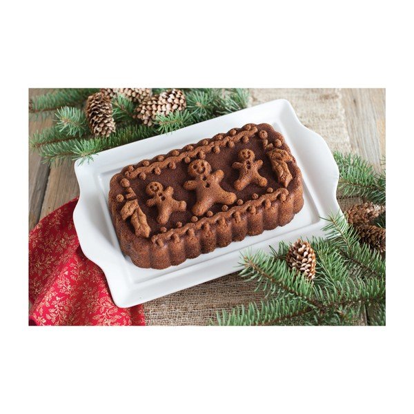 Forma na chlebíček v striebornej farbe Nordic Ware Gingerbread Family, 1,4 l-image-2