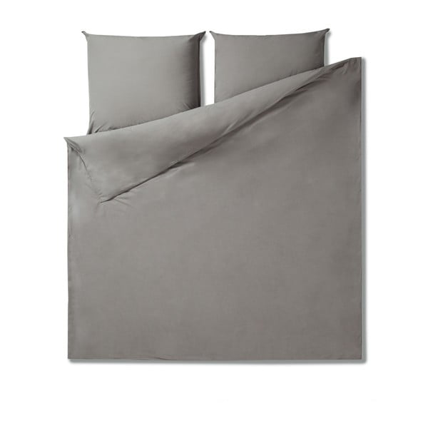 Sivé obliečky z bavlneného perkálu Casa Di Bassi, 220 × 240 cm