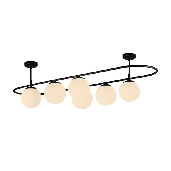 Čierne stropné svietidlo Squid Lighting Elips, dĺžka 124 cm