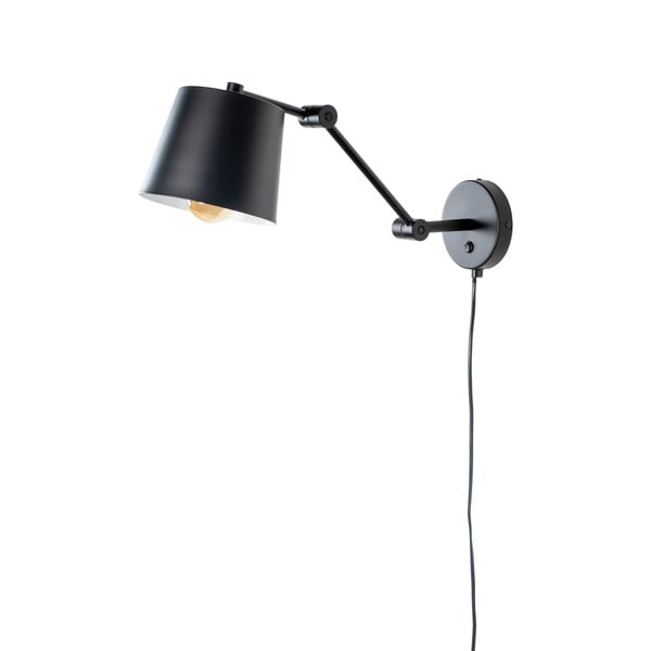 Čierne nástenné svietidlo Hajo - White Label