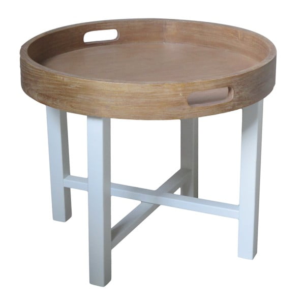 Konferenčný stolík z mahagónového dreva HSM Collection Industry, ⌀ 55 cm
