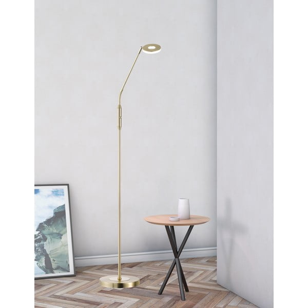 LED stmievateľná stojacia lampa v zlatej farbe (výška 150 cm) Dent – ​​Fischer & Honsel-image-1