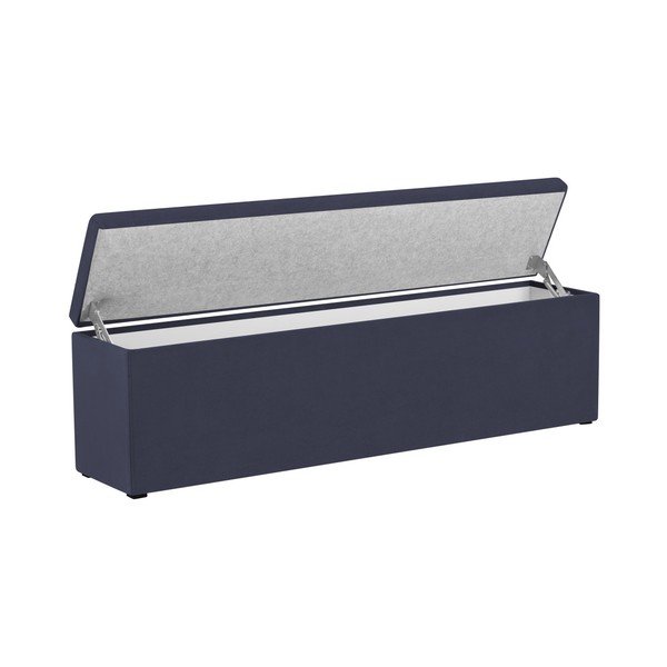 Tmavomodrý otoman Mazzini Sofas Ancona, 200 × 46 cm-image-3