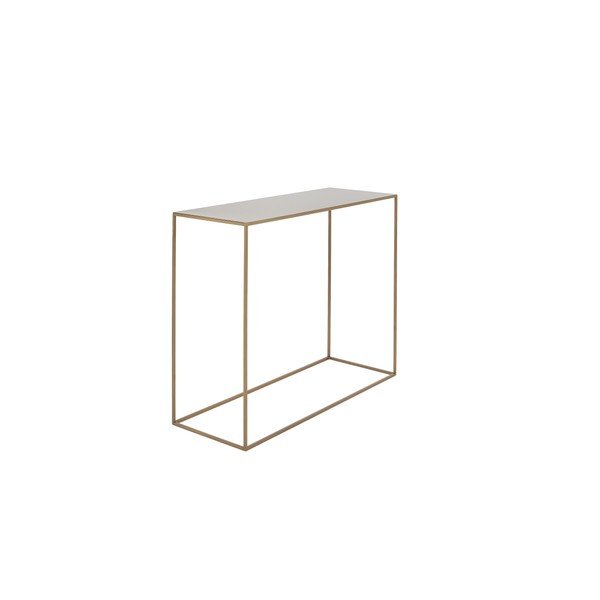 Konzolový kovový stôl v zlatej farbe CustomForm Tensio, 100 x 35 cm