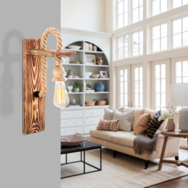 Nástenné svietidlo v prírodnej farbe Erebos – Opviq lights-image-1