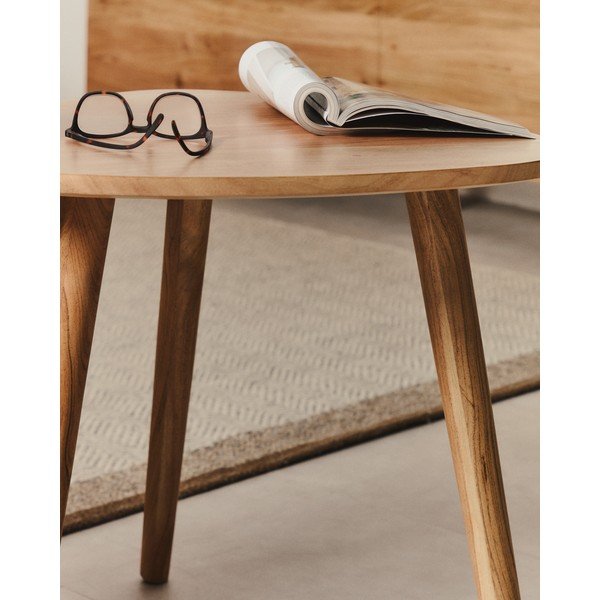 Odkladacie stolíky v súprave 2 ks z masívu akácie 60x61 cm Duvani – Kave Home-image-1