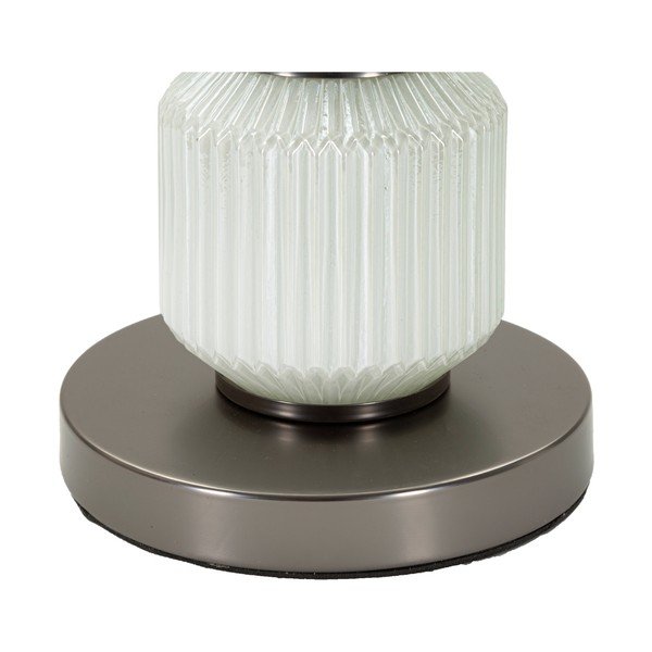 Sivá stolná lampa s textilným tienidlom (výška 57 cm) Bright – Mauro Ferretti-image-3