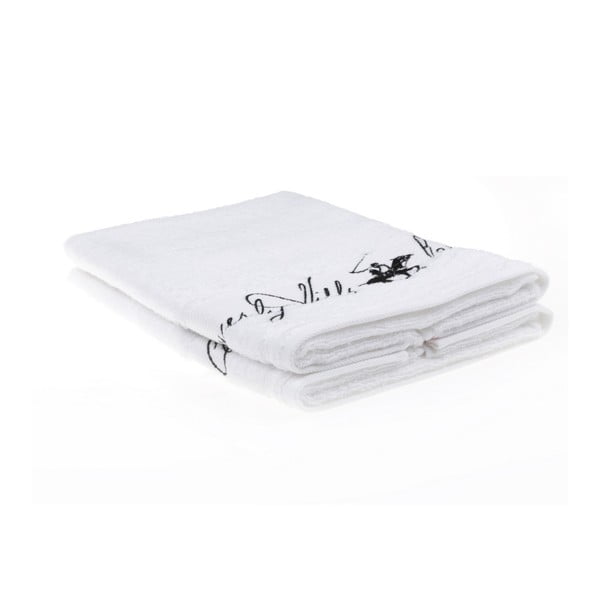 Sada 2 bielych uterákov Beverly Hills Polo Club Tommy Yazi, 50 × 100 cm