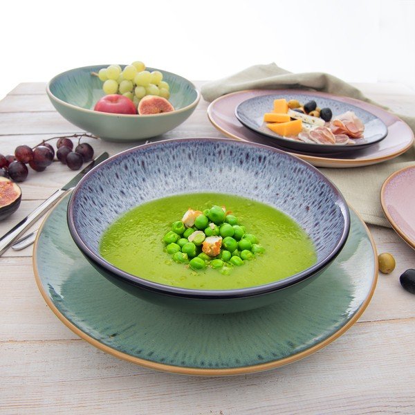 Fialový hlboký  keramický tanier ø 20,5 cm Glaze – Orion-image-2