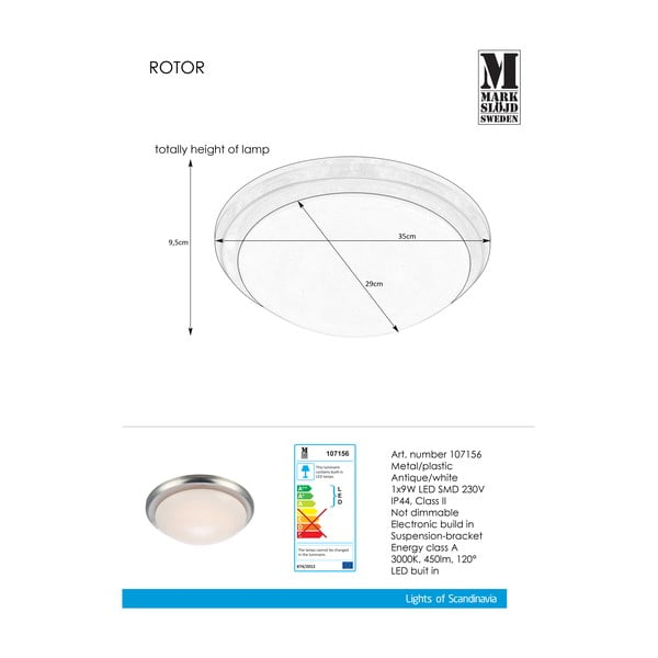 Stropné LED svietidlo Markslöjd Rotor, ⌀ 35 cm-image-1