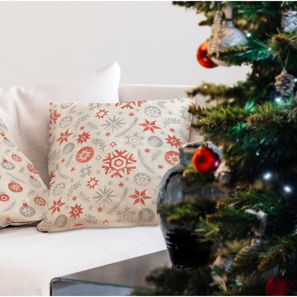 Vianočný vankúš s bavlnenou obliečkou Butter Kings Snowflake Frost, 45 x 45 cm-image-1