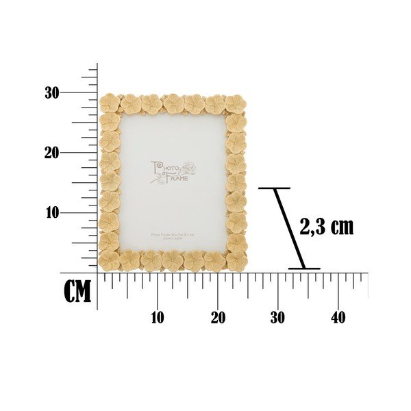 Žltý fotorámik v živicovom ráme Mauro Ferretti Flower Glam, 25 × 30,8 cm-image-1