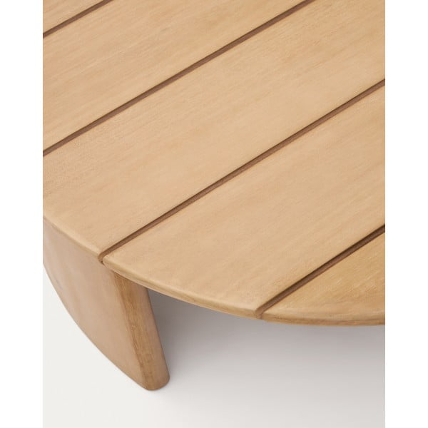 Okrúhly záhradný odkladací stolík z eukalyptového dreva ø 90 cm Xoriguer – Kave Home-image-3