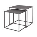 Sivé kovové konferenčné stolíky v súprave 2 ks 40x40 cm Fera – Blomus