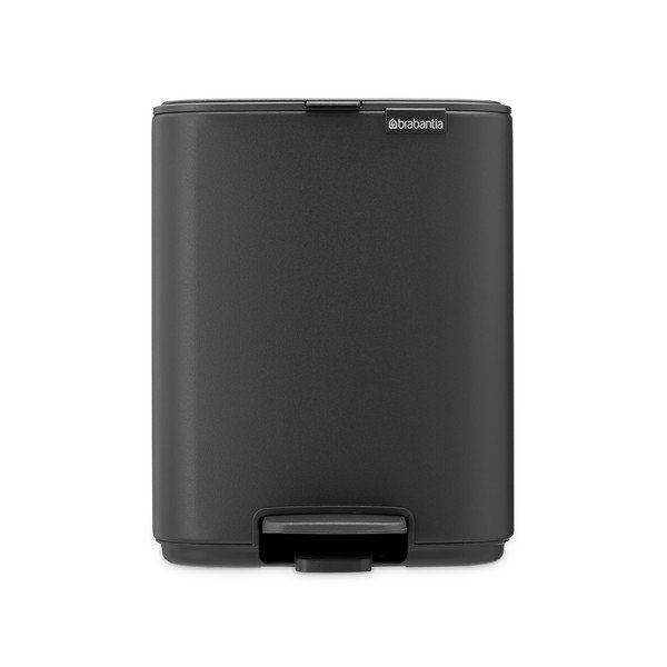 Tmavosivý pedálový oceľový odpadkový kôš 7 l Bo – Brabantia-image-3