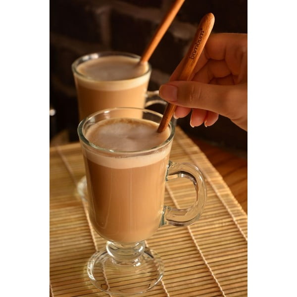 Sada 2 bambusových lyžičiek na latté Bambum Legro-image-4