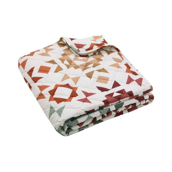 Béžový prešívaný pléd 220x230 cm Autumn Patchwork Geo – Catherine Lansfield