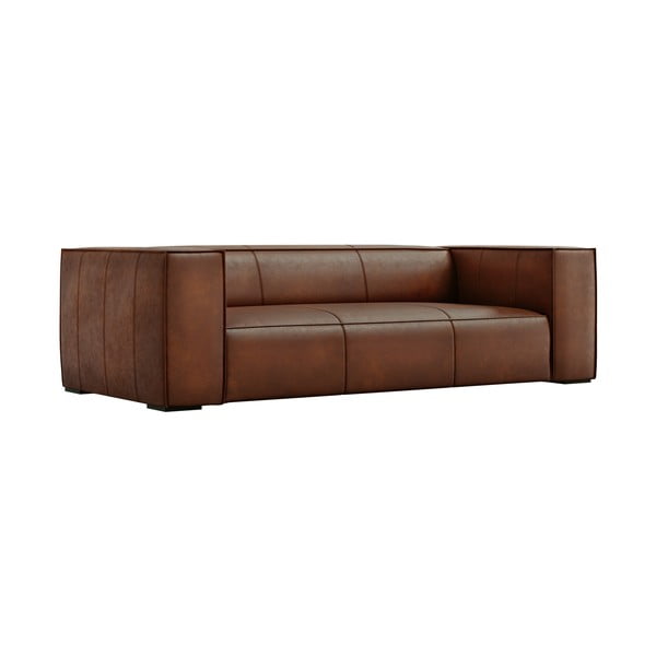 Koňakovohnedá kožená pohovka 227 cm Madame - Windsor & Co Sofas-image-2
