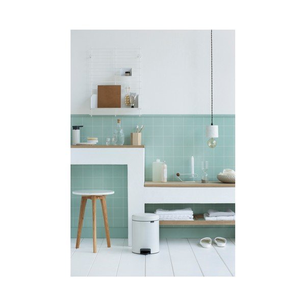 Biely pedálový odpadkový kôš Brabantia Newicon, 5 l-image-3
