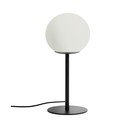 Biela/čierna stolová lampa so skleneným tienidlom (výška  35 cm) Brisia – Kave Home