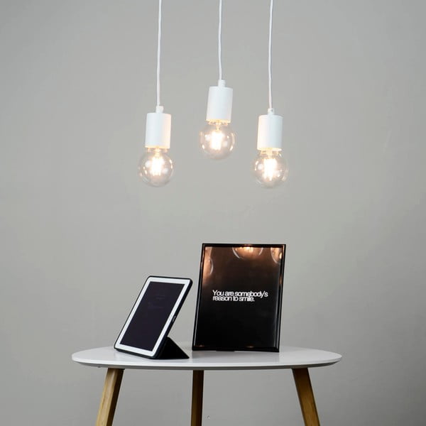 Biele trojramenné závesné svietidlo Sotto Luce Cero Basic-image-1