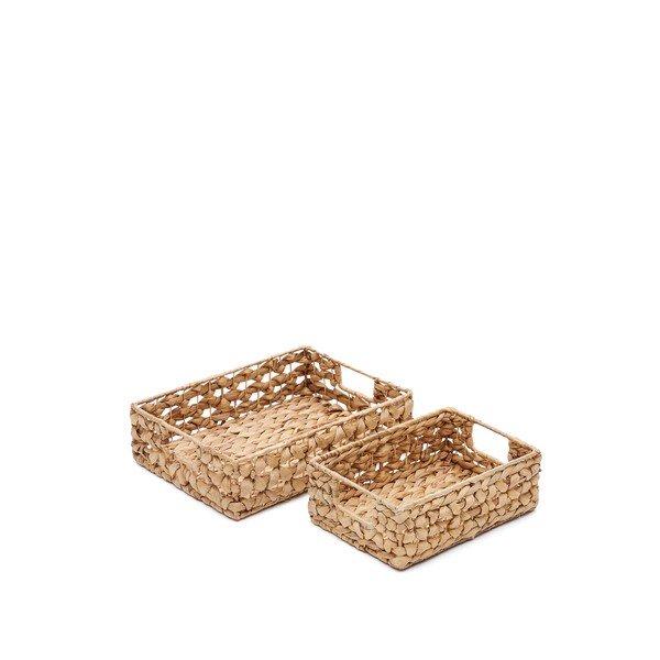 Košíky v súprave 2 ks z vodného hyacintu 36x27x9 cm Tressa – Kave Home