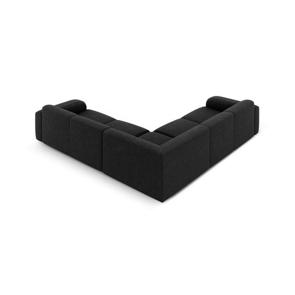 Čierna rohová pohovka (variabilná/do L) Molino – Micadoni Home-image-3