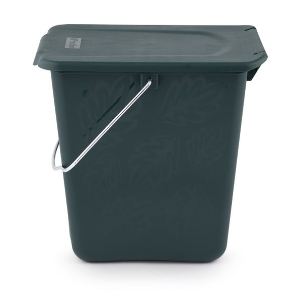 Tmavozelená nádoba na kompostovateľný odpad 7 l Greenlije - Rotho-image-2