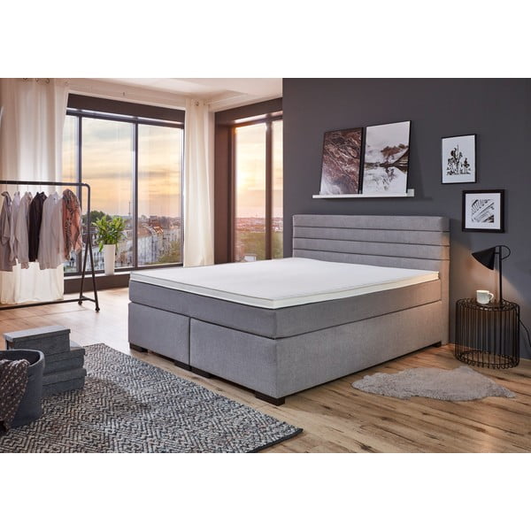 Sivá boxspring posteľ 180x200 cm Kokomo – Rojaplast-image-4