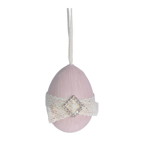 Ružová závesná dekorácia Ewax Egg Bow