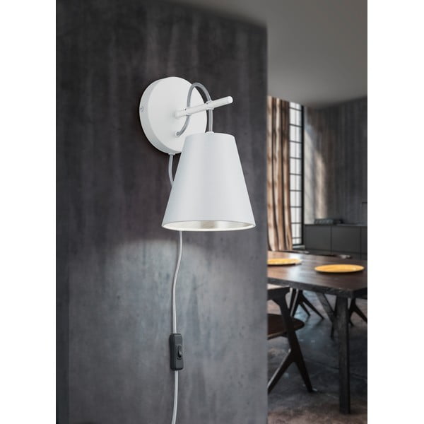 Biele nástenné svietidlo ø 15 cm Andreus – Trio-image-1