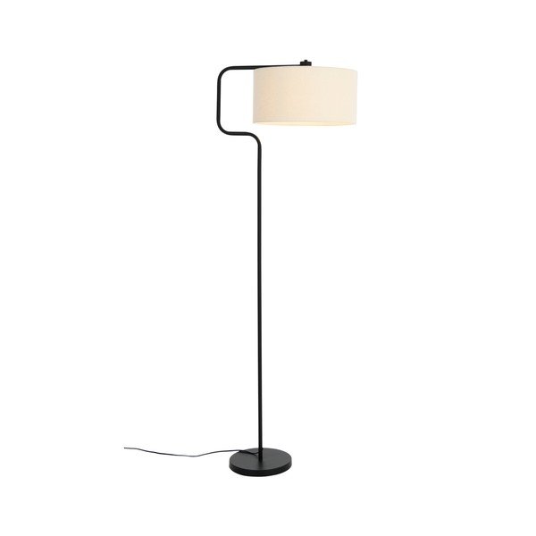Čierna/krémovobiela látková stojacia lampa (výška  160 cm) Josho – Ellos Home