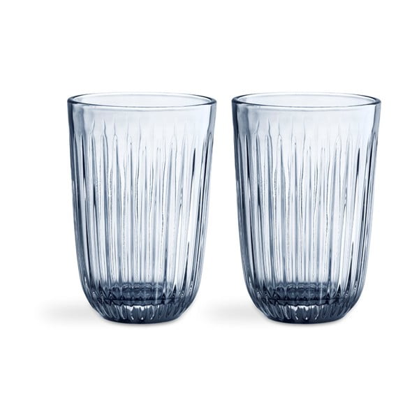 Sada 2 modrých sklenených pohárov Kähler Design Hammershoi, 330 ml