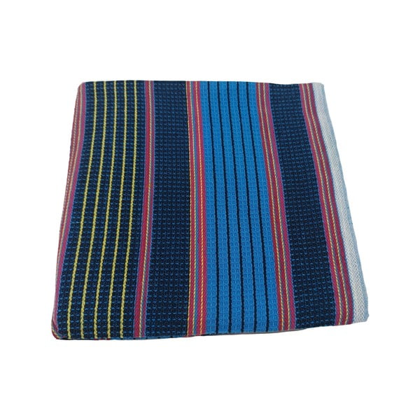 Modrý vaflový pracovný bavlnený uterák 50x100 cm – JAHU collections