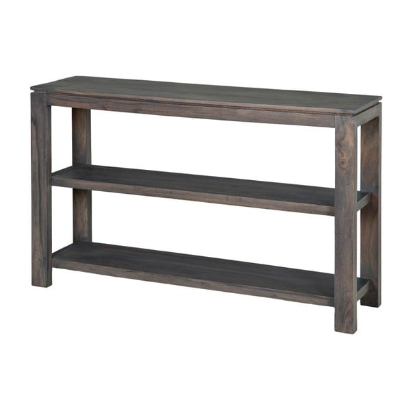 Konzolový stolík z masívneho sivo moreného akáciového dreva Zara Simple