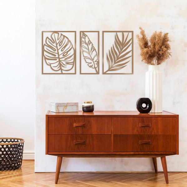 Nástenná dekorácia v zlatej farbe Wallity Scandi-image-1