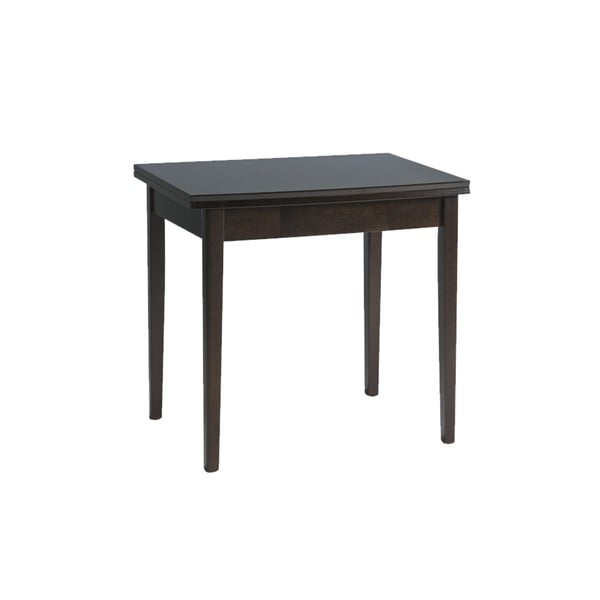 Čierny rozkladací jedálenský stôl z kaučukového dreva Signal Easy, dĺžka 80 - 120 cm