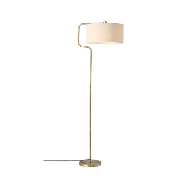 Krémovobiela/v mosadznej farbe látková stojacia lampa (výška  160 cm) Josho – Ellos Home-image-3