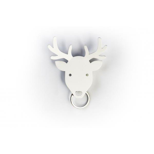 Vešiačik na kľúče QUALY Deer Key Holder, biely-image-1