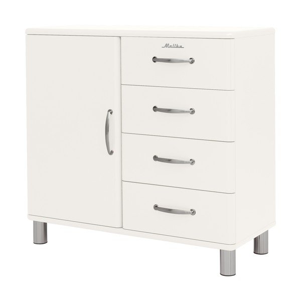 Biela nízka komoda 98x92 cm Malibu - Tenzo-image-1