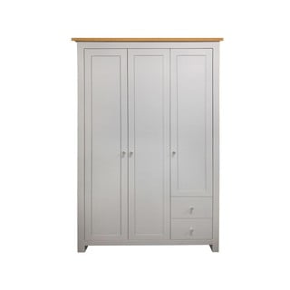 Biela šatníková skriňa v dekore duba 112x180 cm Emerald - Støraa