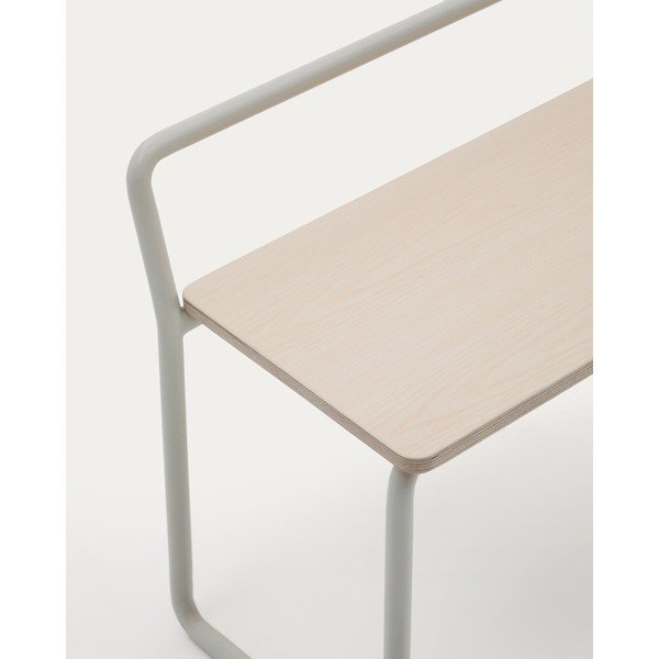 Béžová/v prírodnej farbe lavica Tinn – Kave Home-image-4