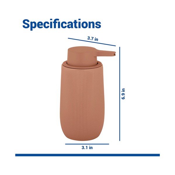 Hnedý plastový dávkovač mydla 400 ml Fablo – Wenko-image-4