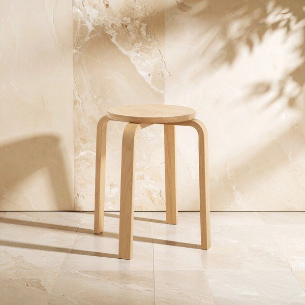 Stolička z kaučukového dreva v prírodnej farbe Heva – Premier Housewares-image-1