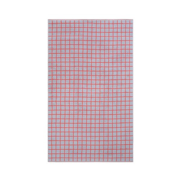 Červená/svetlomodrá bavlnená osuška 90x150 cm Grid – Jotex-image-2
