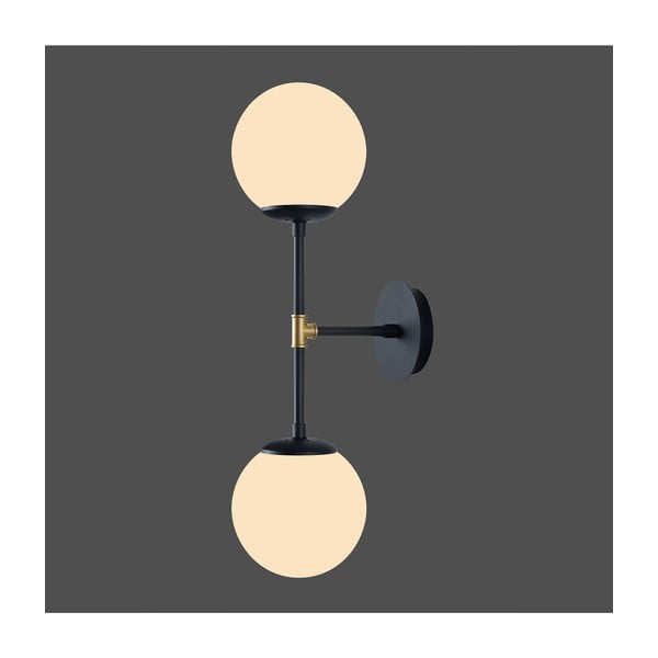 Čierne nástenné svietidlo Squid Lighting Kruva, dĺžka 58 cm-image-1